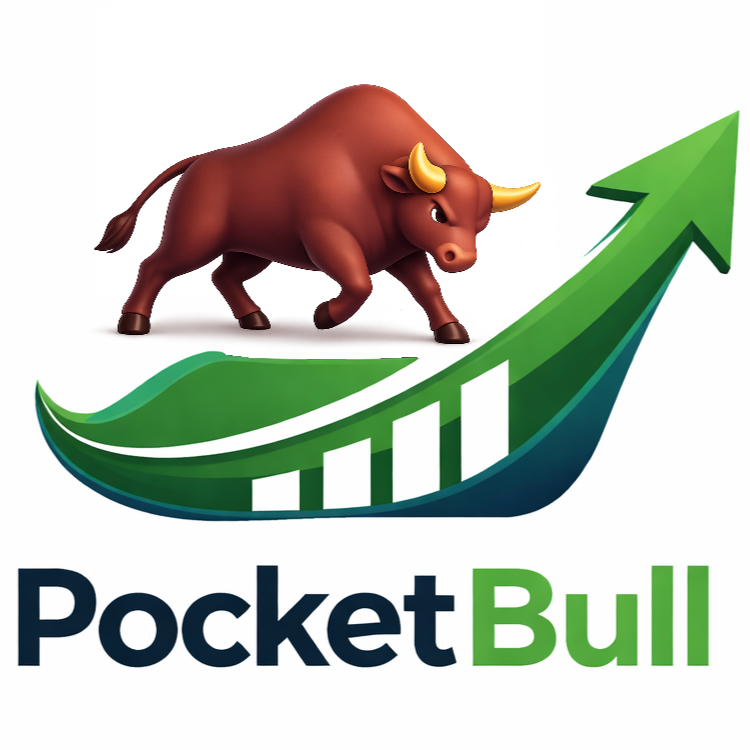 PocketBull Official App Logo & Bull Mascot